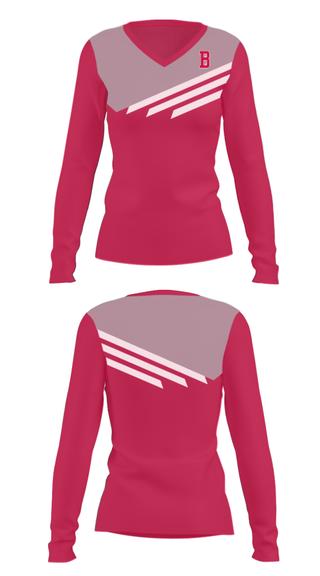 Women's Long Sleeve Vneck Shirt, Bedford Senior High School Cross Country, Cross Country, Teamtime, Team time, sublimation, custom sports apparel, team uniforms, spirit wear, spiritwear, sports uniforms, custom shirts, team store, custom team store, fundraiser sports, apparel fundraiser
