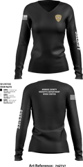 Monroe County Work Center 21417858 Women's Long Sleeve V-neck Shirt - 4