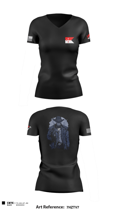 2-6 Cav A Trp 79586483 Women's Short Sleeve V-neck Shirt - 1