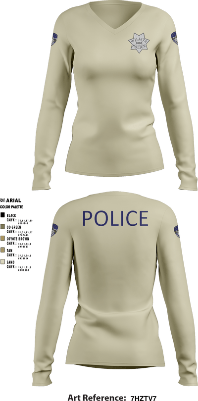 Willits Little Lake JRTF 70658416 Women's Long Sleeve V-neck Shirt - 15