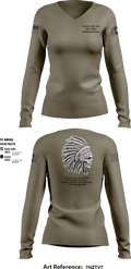 113th MP Company 24456487 Women's Long Sleeve V-neck Shirt - 3