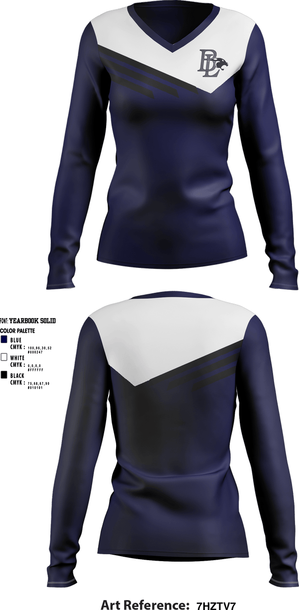 Women's Long Sleeve Vneck Shirt, Buckeye Local High School, Spirit Store, Teamtime, Team time, sublimation, custom sports apparel, team uniforms, spirit wear, spiritwear, sports uniforms, custom shirts, team store, custom team store, fundraiser sports, apparel fundraiser