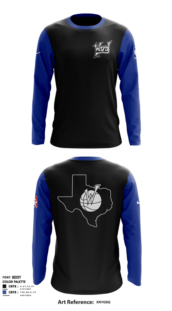 Long Sleeve Shooting Shirt, WARD Inc., Men's Basketball, Teamtime, Team time, sublimation, custom sports apparel, team uniforms, spirit wear, spiritwear, sports uniforms, custom shirts, team store, custom team store, fundraiser sports, apparel fundraiser