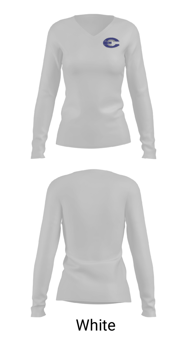 Women's Long Sleeve Vneck Shirt, Effingham County Middle School, Spirit Store, Teamtime, Team time, sublimation, custom sports apparel, team uniforms, spirit wear, spiritwear, sports uniforms, custom shirts, team store, custom team store, fundraiser sports, apparel fundraiser