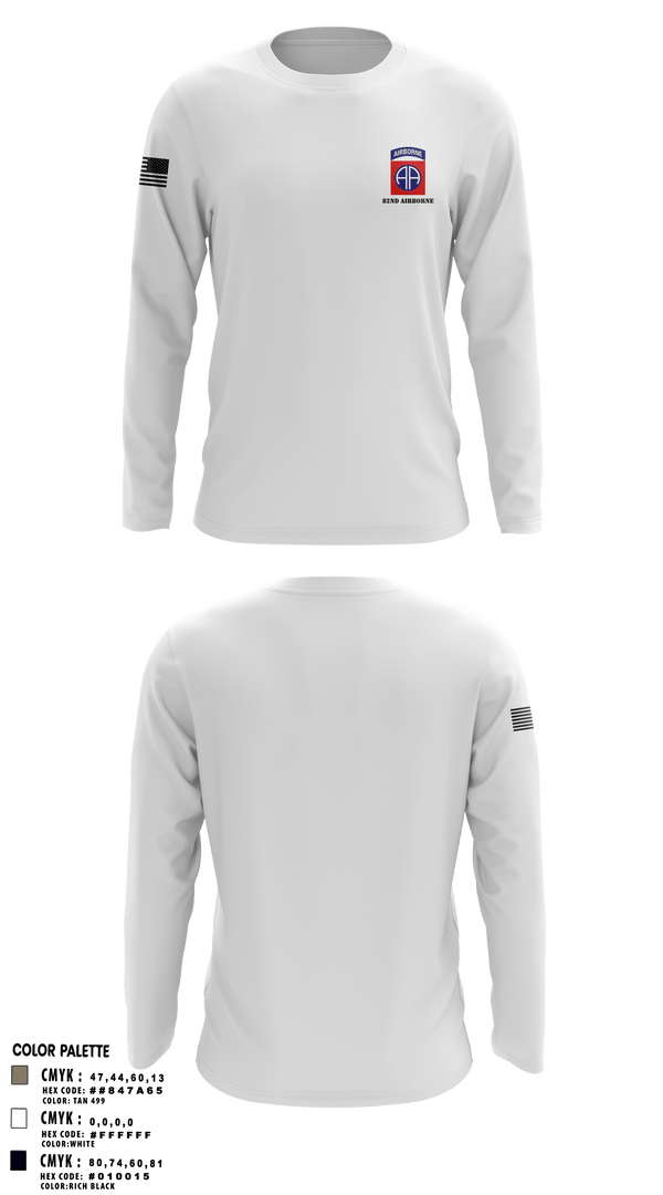 Long Sleeve Performance Shirt, 82nd airborne, Army, Teamtime, Team time, sublimation, custom sports apparel, team uniforms, spirit wear, spiritwear, sports uniforms, custom shirts, team store, custom team store, fundraiser sports, apparel fundraiser