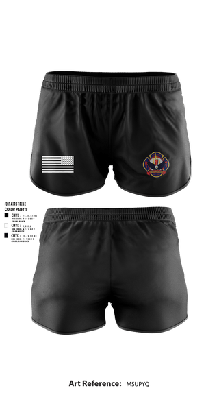 Women's Shorts, , Fire Department, Teamtime, Team time, sublimation, custom sports apparel, team uniforms, spirit wear, spiritwear, sports uniforms, custom shirts, team store, custom team store, fundraiser sports, apparel fundraiser