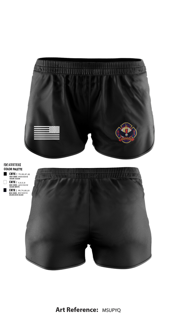 Women's Shorts, , Fire Department, Teamtime, Team time, sublimation, custom sports apparel, team uniforms, spirit wear, spiritwear, sports uniforms, custom shirts, team store, custom team store, fundraiser sports, apparel fundraiser
