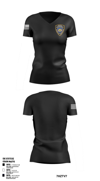 Women's Short Sleeve Vneck Shirt, , Police, Teamtime, Team time, sublimation, custom sports apparel, team uniforms, spirit wear, spiritwear, sports uniforms, custom shirts, team store, custom team store, fundraiser sports, apparel fundraiser