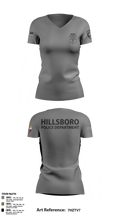 Hillsboro Police Department 31441057 Women's Short Sleeve V-neck Shirt - 4
