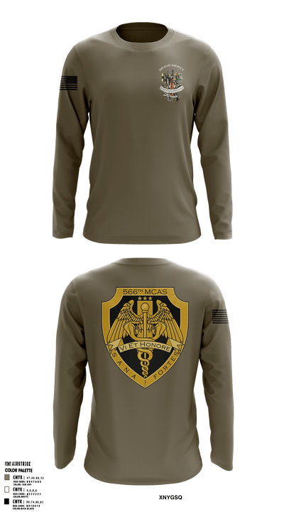 566 MCAS 1040274 Long Sleeve Performance Shirt - 65