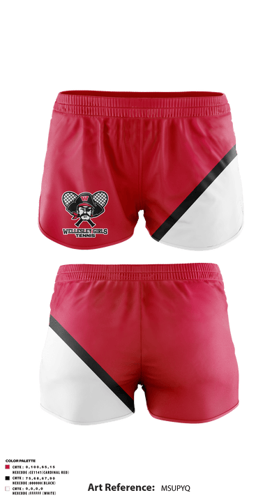 wellesley girls tennis 81368948 Track Shorts - 2