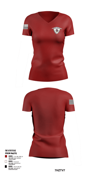 Hayes County Fire Department 32426787 Women's Short Sleeve V-neck Shirt - 1