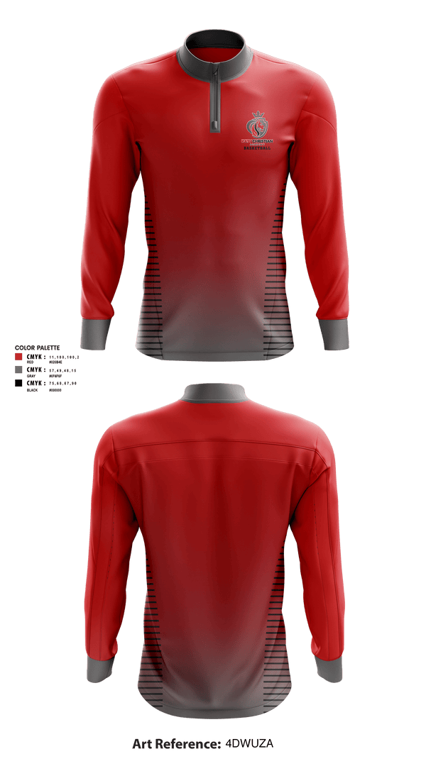 Quarter Zip Jacket, Katy Christian Academy Basketball, Men's Basketball, Teamtime, Team time, sublimation, custom sports apparel, team uniforms, spirit wear, spiritwear, sports uniforms, custom shirts, team store, custom team store, fundraiser sports, apparel fundraiser