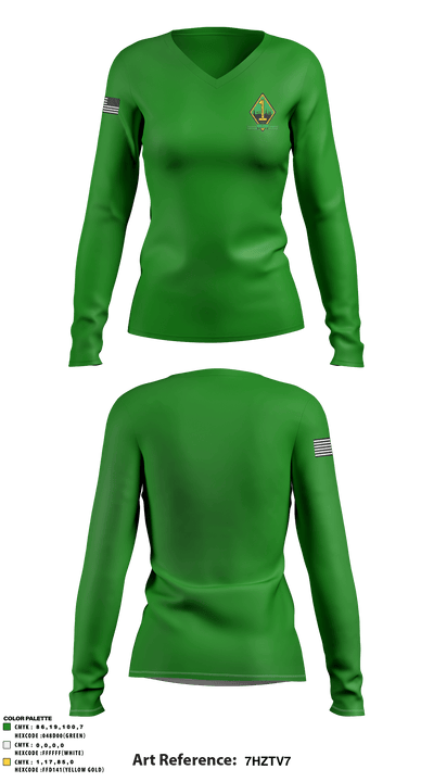 Independent Hose Company 69606225 Women's Long Sleeve V-neck Shirt - 1