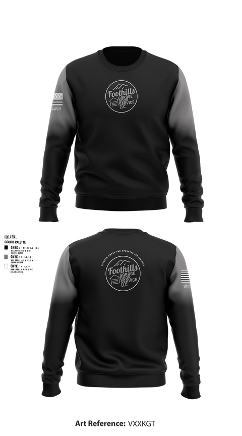 Crew Neck Sweatshirt, Foothills Garage Door Service LLCFoothills Garage Door Service LLC, , Teamtime, Team time, sublimation, custom sports apparel, team uniforms, spirit wear, spiritwear, sports uniforms, custom shirts, team store, custom team store, fundraiser sports, apparel fundraiser