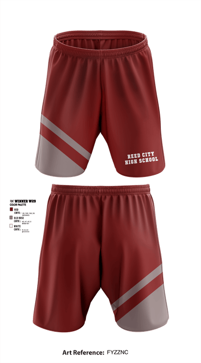 Reed City High School 86806155 Athletic Shorts With Pockets - 1