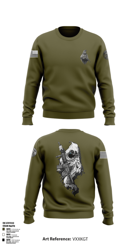 Crew Neck Sweatshirt, Reapers, Army, Teamtime, Team time, sublimation, custom sports apparel, team uniforms, spirit wear, spiritwear, sports uniforms, custom shirts, team store, custom team store, fundraiser sports, apparel fundraiser