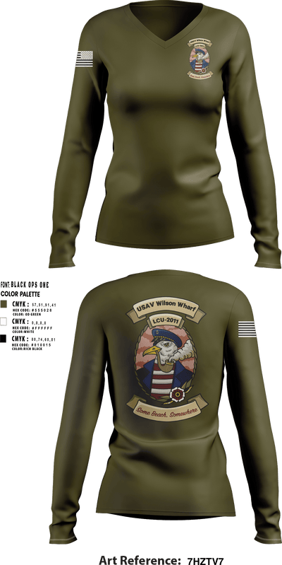 U11 40106032 Women's Long Sleeve V-neck Shirt - 4