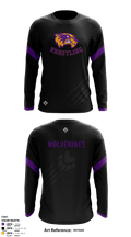 Bayfield High School Wolverine Wrestling 12563636 Long Sleeve Rash Guard Shirt - 2