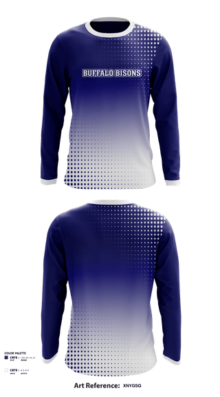 Long Sleeve Performance Shirt, Buffalo Bisons, Football, Teamtime, Team time, sublimation, custom sports apparel, team uniforms, spirit wear, spiritwear, sports uniforms, custom shirts, team store, custom team store, fundraiser sports, apparel fundraiser