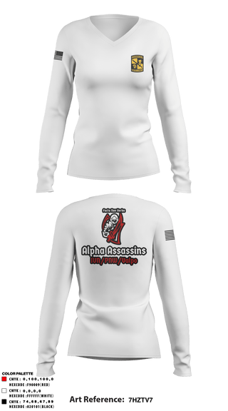 Women's Long Sleeve Vneck Shirt, , Army, Teamtime, Team time, sublimation, custom sports apparel, team uniforms, spirit wear, spiritwear, sports uniforms, custom shirts, team store, custom team store, fundraiser sports, apparel fundraiser