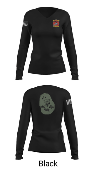 Women's Long Sleeve Vneck Shirt, , Marines, Teamtime, Team time, sublimation, custom sports apparel, team uniforms, spirit wear, spiritwear, sports uniforms, custom shirts, team store, custom team store, fundraiser sports, apparel fundraiser