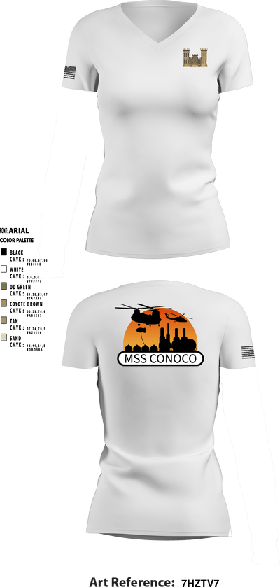 MSSC Essayons 2 48058860 Women's Short Sleeve V-neck Shirt - 2