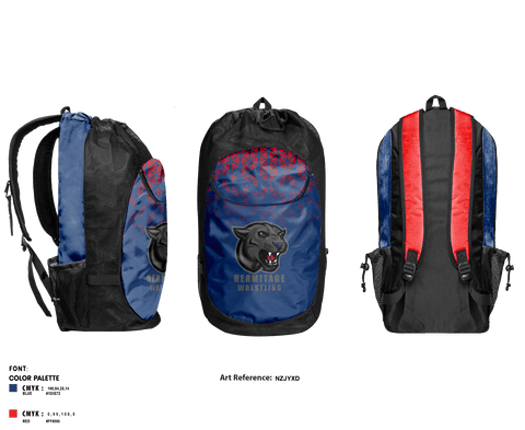 Gear Bag, Hermitage High School Wrestling, Wrestling, Teamtime, Team time, sublimation, custom sports apparel, team uniforms, spirit wear, spiritwear, sports uniforms, custom shirts, team store, custom team store, fundraiser sports, apparel fundraiser