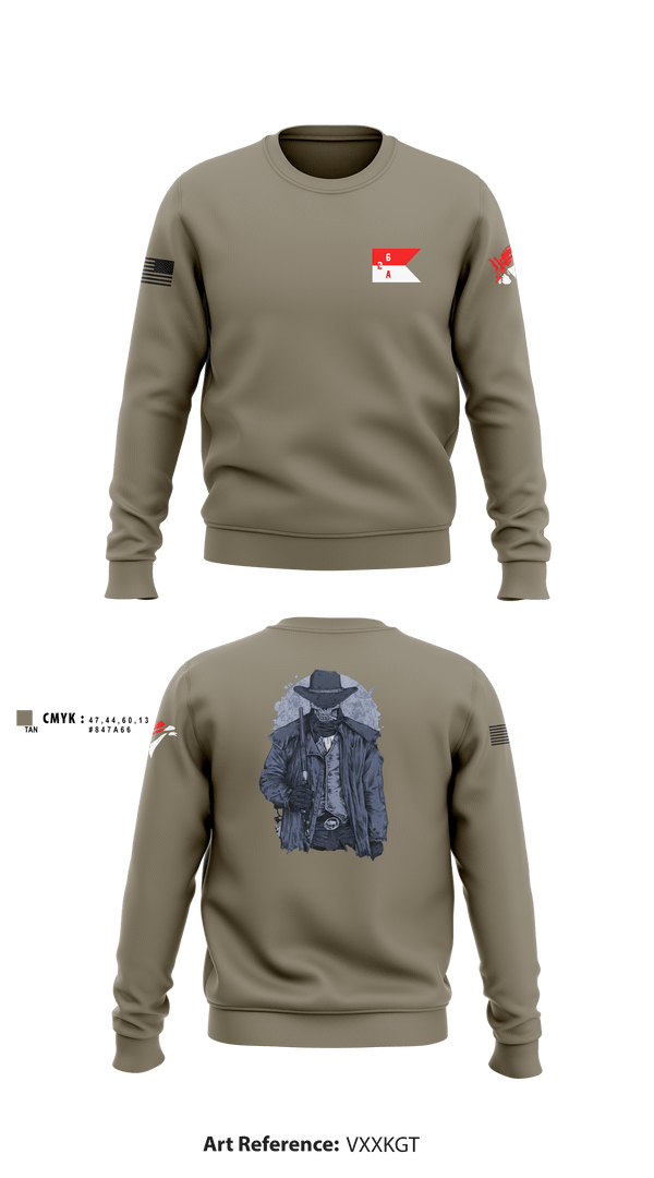 Crew Neck Sweatshirt, 2-6 Cav A Trp, Army, Teamtime, Team time, sublimation, custom sports apparel, team uniforms, spirit wear, spiritwear, sports uniforms, custom shirts, team store, custom team store, fundraiser sports, apparel fundraiser