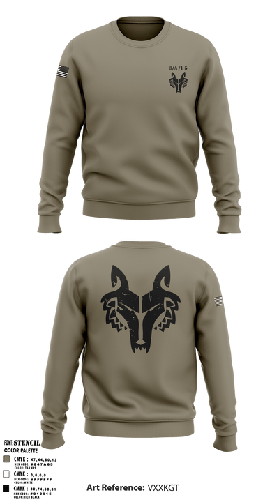 3rd Plt A Co 1-5 14607010 Crew Neck Sweatshirt - 1