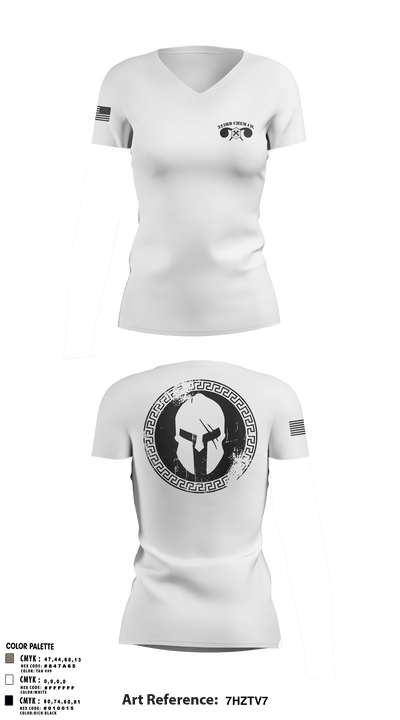 323rd Chem Co. 71427370 Women's Short Sleeve V-neck Shirt - 5