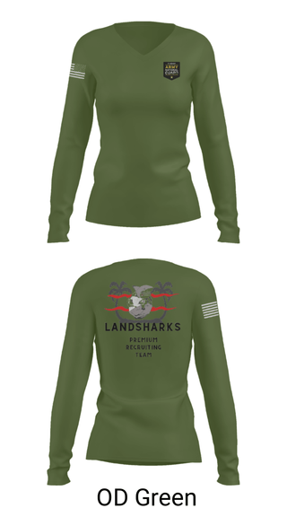 Women's Long Sleeve Vneck Shirt, , National Guard, Teamtime, Team time, sublimation, custom sports apparel, team uniforms, spirit wear, spiritwear, sports uniforms, custom shirts, team store, custom team store, fundraiser sports, apparel fundraiser