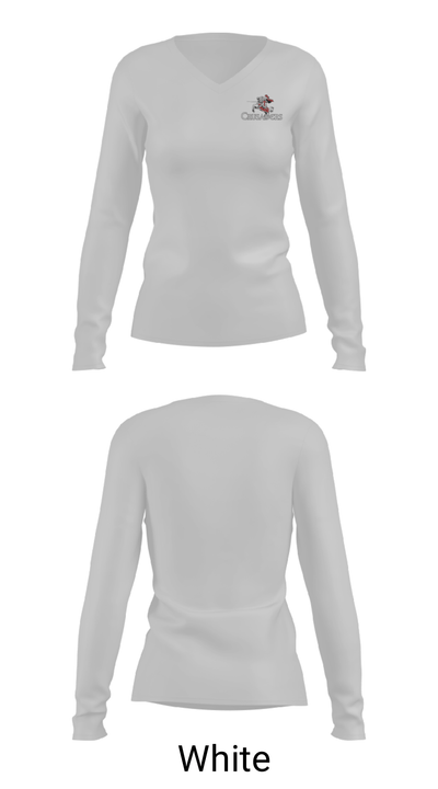Greater Beckley Christian High School Volleyball 13486914 Women's Long Sleeve V-neck Shirt - 24