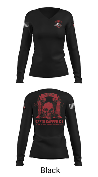 Women's Long Sleeve Vneck Shirt, , National Guard, Teamtime, Team time, sublimation, custom sports apparel, team uniforms, spirit wear, spiritwear, sports uniforms, custom shirts, team store, custom team store, fundraiser sports, apparel fundraiser