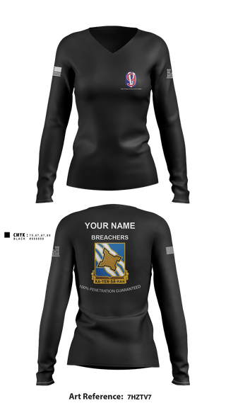 Women's Long Sleeve Vneck Shirt, , Army, Teamtime, Team time, sublimation, custom sports apparel, team uniforms, spirit wear, spiritwear, sports uniforms, custom shirts, team store, custom team store, fundraiser sports, apparel fundraiser