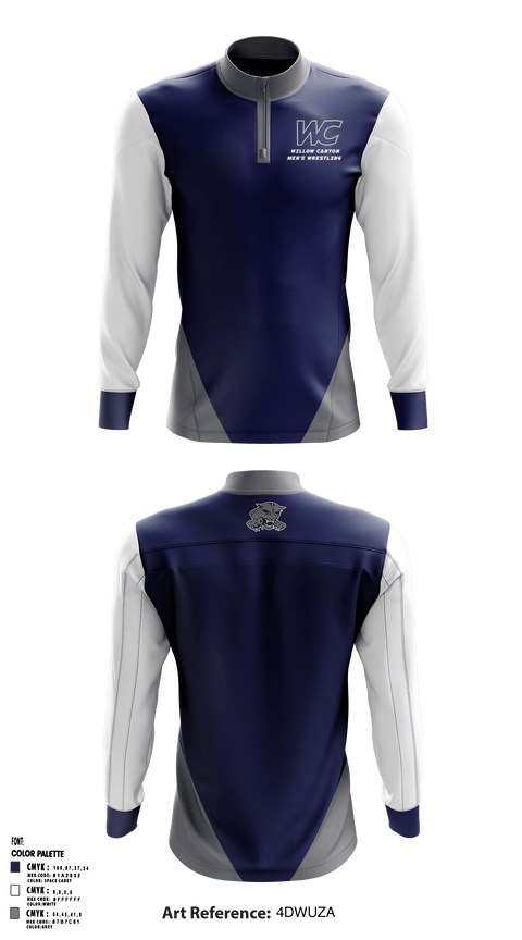 Quarter Zip Jacket, Willow Canyon High School Wrestling, Wrestling, Teamtime, Team time, sublimation, custom sports apparel, team uniforms, spirit wear, spiritwear, sports uniforms, custom shirts, team store, custom team store, fundraiser sports, apparel fundraiser