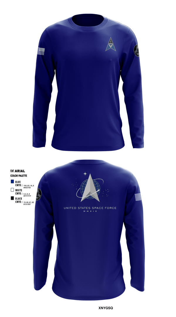 Long Sleeve Performance Shirt, , Space Force, Teamtime, Team time, sublimation, custom sports apparel, team uniforms, spirit wear, spiritwear, sports uniforms, custom shirts, team store, custom team store, fundraiser sports, apparel fundraiser