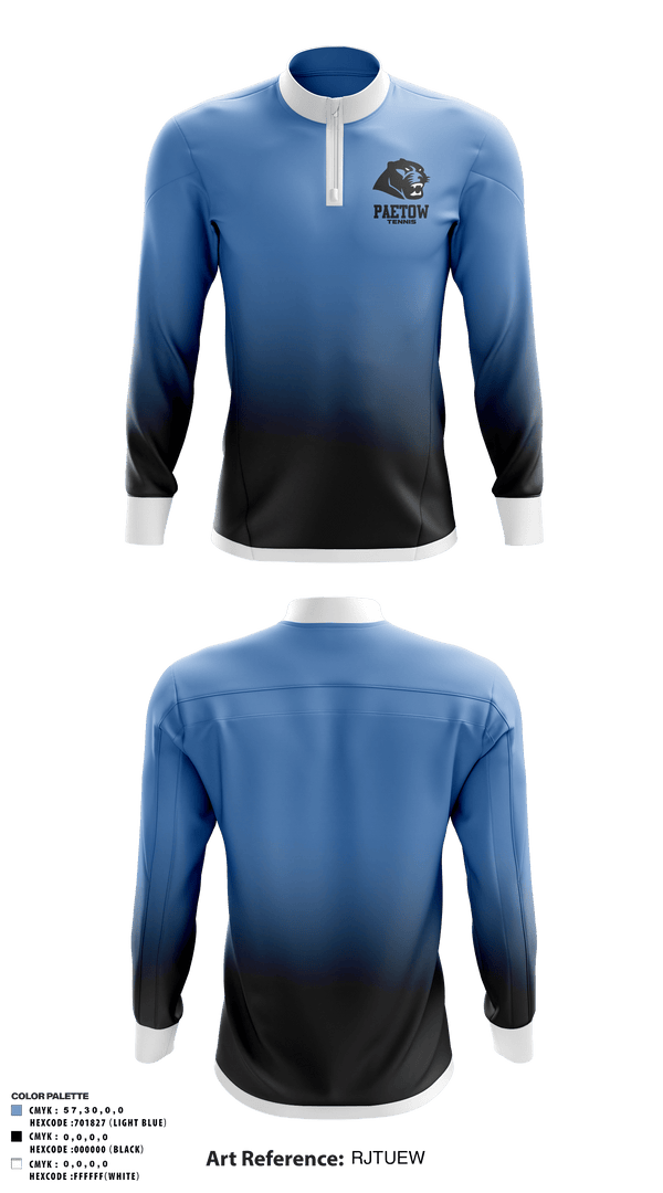 Quarter Zip Jacket, Paetow High School Tennis, Tennis, Teamtime, Team time, sublimation, custom sports apparel, team uniforms, spirit wear, spiritwear, sports uniforms, custom shirts, team store, custom team store, fundraiser sports, apparel fundraiser