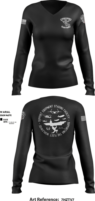 Women's Long Sleeve Vneck Shirt, , Navy, Teamtime, Team time, sublimation, custom sports apparel, team uniforms, spirit wear, spiritwear, sports uniforms, custom shirts, team store, custom team store, fundraiser sports, apparel fundraiser