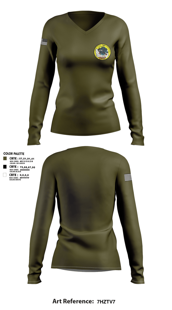 Women's Long Sleeve Vneck Shirt, CES, Air Force, Teamtime, Team time, sublimation, custom sports apparel, team uniforms, spirit wear, spiritwear, sports uniforms, custom shirts, team store, custom team store, fundraiser sports, apparel fundraiser