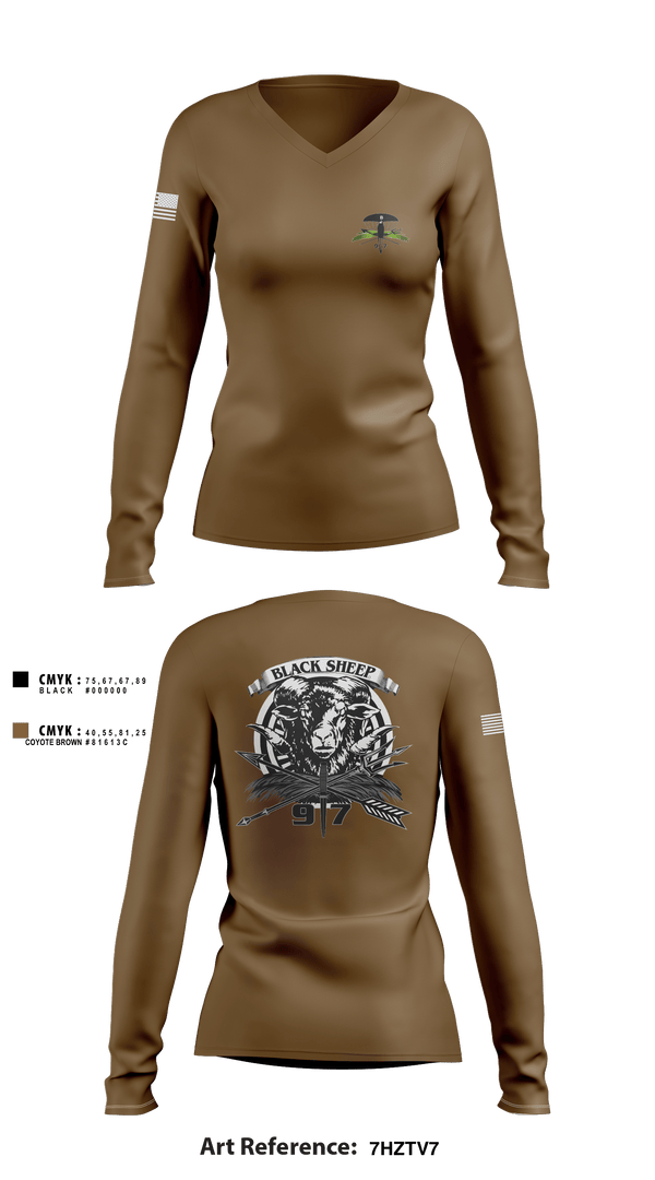 Women's Long Sleeve Vneck Shirt, , Army, Teamtime, Team time, sublimation, custom sports apparel, team uniforms, spirit wear, spiritwear, sports uniforms, custom shirts, team store, custom team store, fundraiser sports, apparel fundraiser