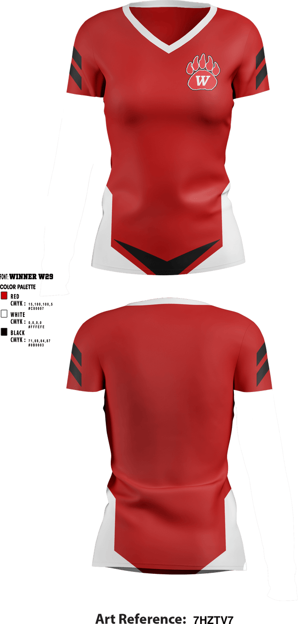 Women's Short Sleeve Vneck Shirt, Wadsworth High School Gymnastics, Spirit Store, Teamtime, Team time, sublimation, custom sports apparel, team uniforms, spirit wear, spiritwear, sports uniforms, custom shirts, team store, custom team store, fundraiser sports, apparel fundraiser