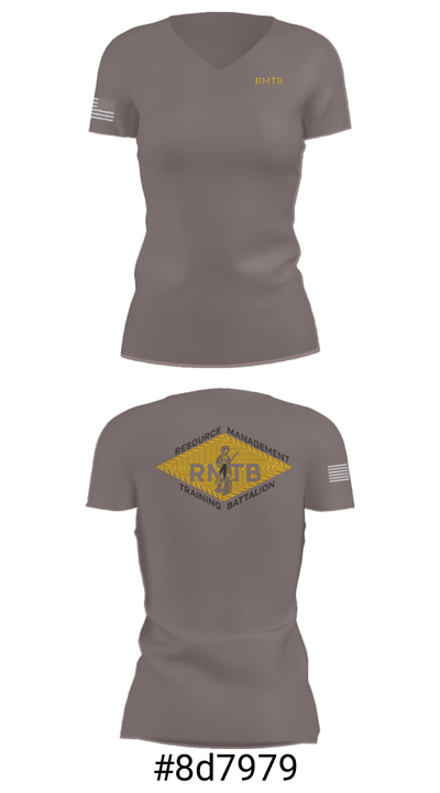 Resource Management Training Battalion 37478088 Women's Short Sleeve V-neck Shirt - 19