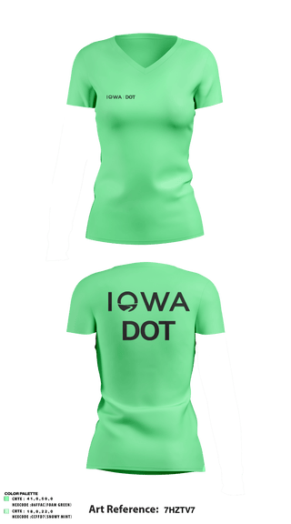 Women's Short Sleeve Vneck Shirt, Iowa DOT, , Teamtime, Team time, sublimation, custom sports apparel, team uniforms, spirit wear, spiritwear, sports uniforms, custom shirts, team store, custom team store, fundraiser sports, apparel fundraiser