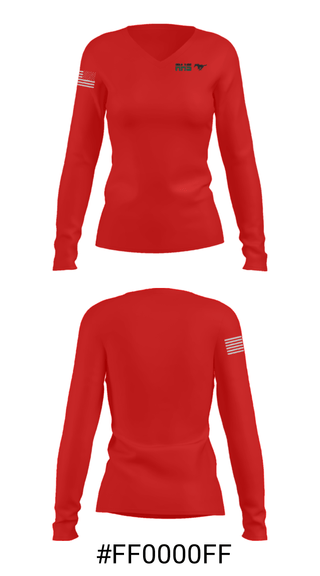 Women's Long Sleeve Vneck Shirt, Rodriguez High School Cheer, Cheer, Teamtime, Team time, sublimation, custom sports apparel, team uniforms, spirit wear, spiritwear, sports uniforms, custom shirts, team store, custom team store, fundraiser sports, apparel fundraiser