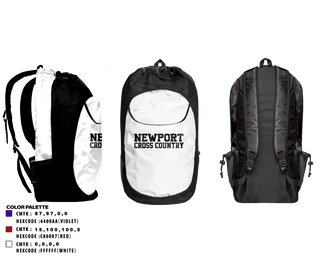Gear Bag, Newport High School Cross Country, Cross Country, Teamtime, Team time, sublimation, custom sports apparel, team uniforms, spirit wear, spiritwear, sports uniforms, custom shirts, team store, custom team store, fundraiser sports, apparel fundraiser
