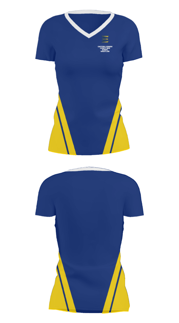 Women's Short Sleeve Vneck Shirt, Eastern Lebanon County High School Wrestling, Wrestling, Teamtime, Team time, sublimation, custom sports apparel, team uniforms, spirit wear, spiritwear, sports uniforms, custom shirts, team store, custom team store, fundraiser sports, apparel fundraiser