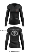AREA 2, 12TH BN ARCG 57616910 Women's Long Sleeve V-neck Shirt - 1
