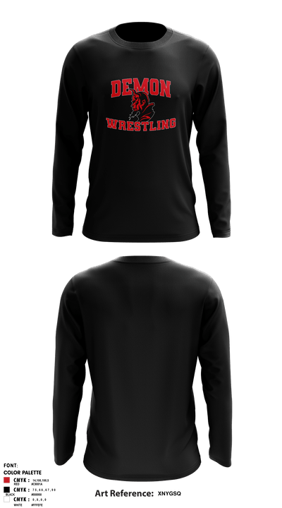 Durango HS Wrestling 8720193 Long Sleeve Performance Shirt - 4
