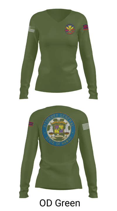 Hawaii Internet Crimes Against Children Task Force 74680579 Women's Long Sleeve V-neck Shirt - 40
